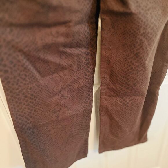 Zara Brown Animal Print Wide-Leg Jeans NWT!! - Picture 5 of 8